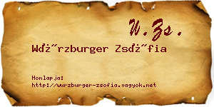 Würzburger Zsófia névjegykártya